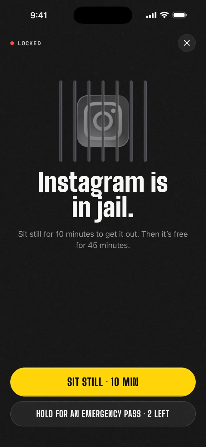 Instagram is in jail. Sit still for 10 minutes to get it out.